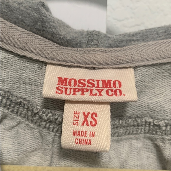 Y2K Mossimo Gray Short Sleeve Zip Up Hoodie Size XS - Picture 2 of 8
